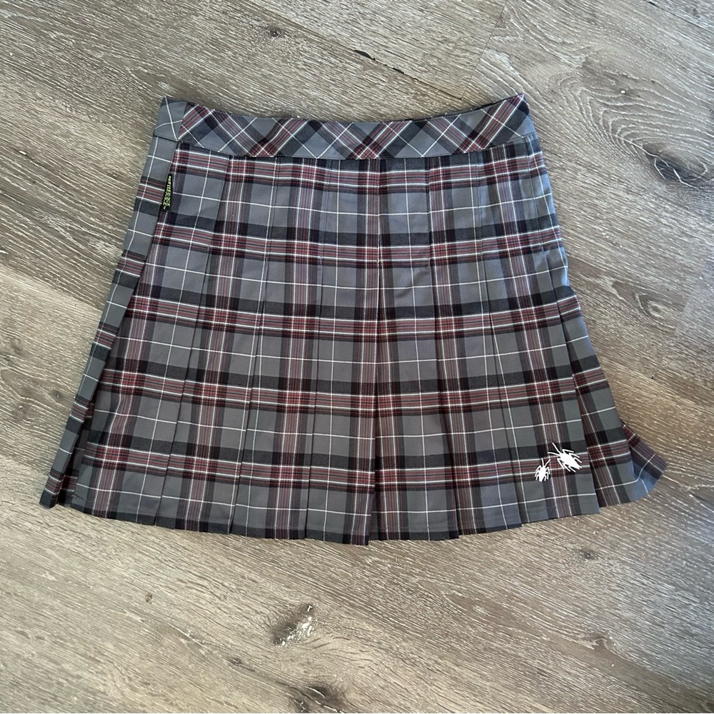 NWOT Small Beatle Juice Plaid Mini Skirt Skort Wednesday‎ Adams